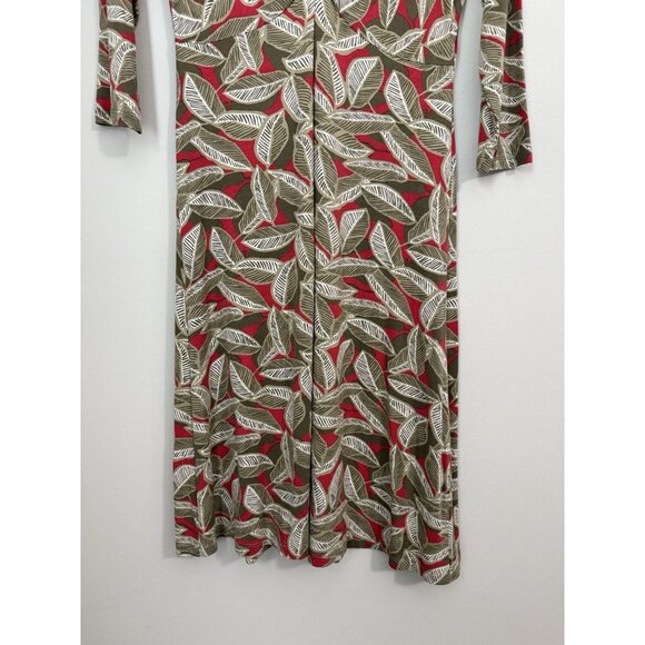 Boden Women's Jersey Knit Twist Front Leaf Design Size 12R Casual, Career, Event - Picture 3 of 11